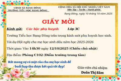 CUỘC GẶP GỠ ĐẦU NĂM- SẺ CHIA VÀ ĐỒNG THUẬN _ Tiểu học Rạng Đông