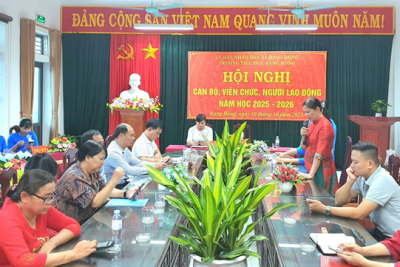 HỘI NGHỊ CÁN BỘ, VIÊN CHỨC, NGƯỜI LAO ĐỘNG – LAN TỎA TINH THẦN ĐỔI MỚI TẠI TRƯỜNG TIỂU HỌC RẠNG ĐÔNG